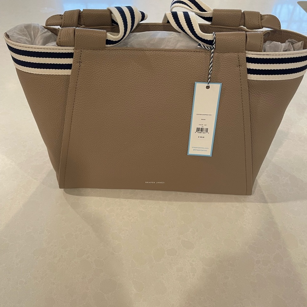 Draper James Leather Shopper Tote